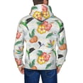 thumbnail image 5 of Zip Up Hoodies for Men - Ethnic Hummingbird Flower Long Sleeve Comfrt Men'S Fashion Hoodies & Sweatshirts, Jackets for Men Hoodies Pullover Clothing Clothes with Pouch, 5 of 5