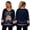 Dark Blue, variant on Womens Halloween Long Sleeve Hockey Jersey Retro Skeleton Moon Lake Graphic Oversized Drop Shoulder Blouses Airflow Mesh Material For Daily Travel Holiday Occasion