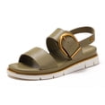 thumbnail image 2 of Sandalias Vestimenta Verano Planas Mujeres Correa Tobillo Los Pies Abiertos (37) Verde, 2 of 9
