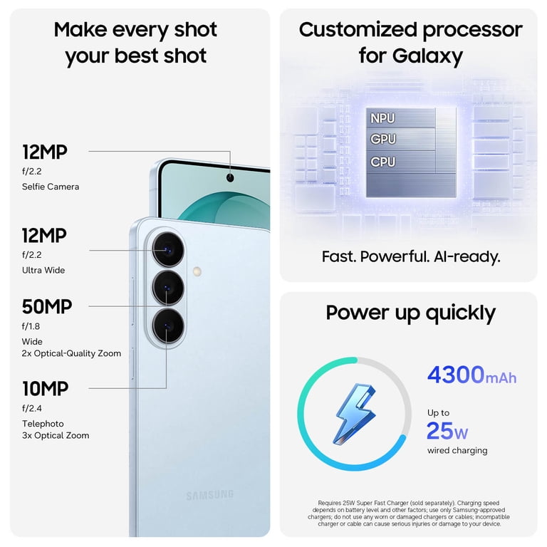 Samsung Galaxy S26 256GB Smartphone (Unlocked), White - Walmart.com