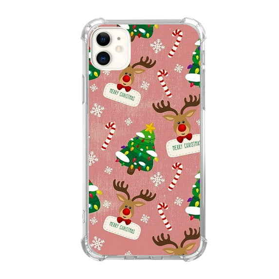 Christmas Reindeer Case Compatible with iPhone 11,Unique Art Design TPU Bumper Cover Case