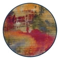 thumbnail image 2 of Unique Loom Outdoor Modern Collection Area Rug - Azera (2' 7" Round Multi/Blue), 2 of 11