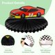 thumbnail image 4 of 9 piezas de centros de mesa de panal de coche de carreras, decoraciones de mesa de panal de coche de carreras Let's Go, decoración de mesa de carreras de doble cara 3D para suministros de fiesta de cu, 4 of 6
