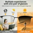 thumbnail image 3 of 2025 smart glasses connect to phones, with voice assistant, music & calls. Photochromic anti-blue light lenses, unisex stylish design., 3 of 11