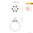 thumbnail image 5 of Angara Freshwater Cultured Pearl Floral Ring with Rubies in 14K White Gold for Women | June Birthstone Jewelry for Her, 5 of 8