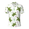 thumbnail image 2 of Daiia Cute Turtle Pattern Men’s Polo Shirts,Solid Deck Shirt,Classic Fit, Breathable Cotton Polo for Casual and Sport Wear-Large, 2 of 9