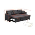 thumbnail image 3 of Tatum Stylish Dark Grey Sleeper Sofa with Pull-Out Easy to Convert Hidden Space Saving Bed for Apartments, Vacation Homes, Living Rooms, Guests, 3 of 8