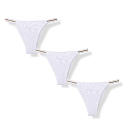 

Womens Underwear Brief Lingerie Temptation Low waist Thong Transparent Panties3PC