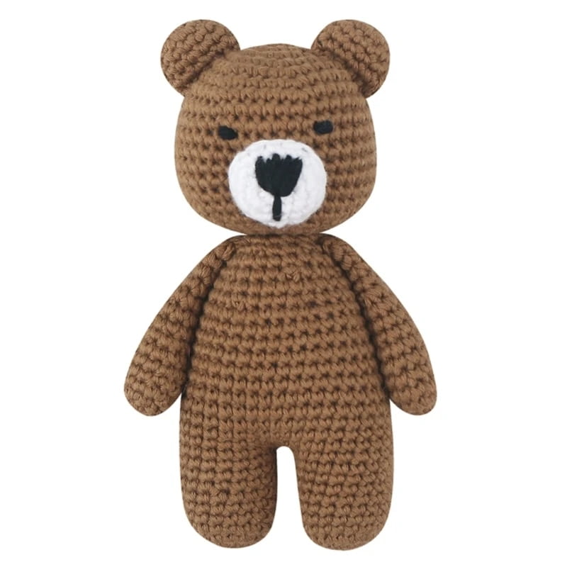 Baby Crochet Stuffed Bunny Toys Soft Cotton Knitted Plush Rabbit Mini Cuddle For Newborn Early Educational Toy Brown Bear Walmart