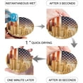 thumbnail image 2 of RYLABLUE Independence Day American Flag Los Angeles City Picture Print Set of 8 Round Coaster for Drinks, Absorbent Ceramic Stone Coasters Cup Mat with Cork Base for Coffee Table Bar Decor, 2 of 5