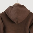 thumbnail image 4 of Blusa con capucha de manga larga para niños, suéter de color liso con gorro, suéter de punto, top informal con capucha para niños y niñas, top de poliéster para niñas, 4 of 5