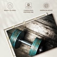thumbnail image 6 of Elephant Stock Dumbbell Wall Art - Horizontal Canvas Wall Art - Living Room Wall Decor - Sports Canvas - Turquoise And Brown Decor - 12" x 8", 6 of 8