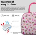 thumbnail image 3 of Womens Pink Football and Flowers Pattern Lunch Box for Work,Insulated Lunch Bag for Women,Loncheras Para Mujer,Leakproof Adult Lunch Bag for Work,Beach,Travel,Picnic,Camping, 3 of 7