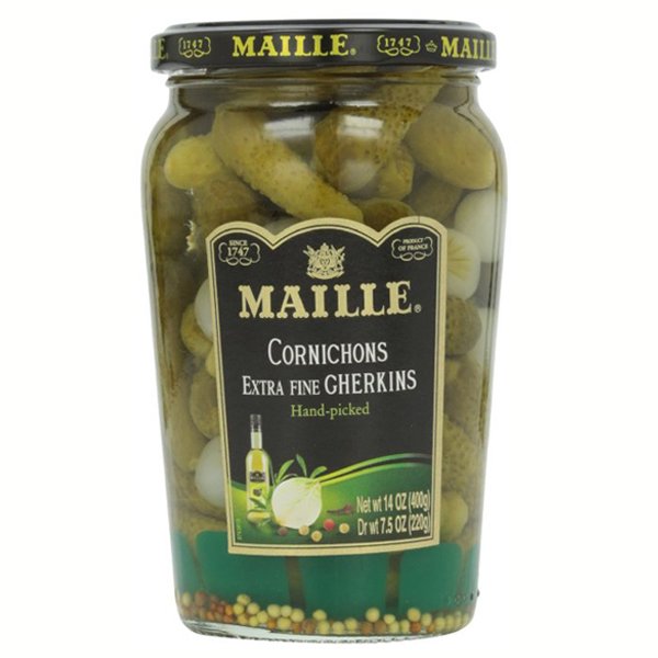 Maille Cornichons Extra Fine Gerkins 14 oz Jars Pack of 4