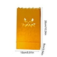 thumbnail image 3 of Taicans ‌Glow in the Dark Halloween Bags 5.9x10.2in - Flame Resistant Jack-o'-Lantern Luminary with LED Lights for Outdoor,Porch,Graveyard Decor - Trick or Treat Party Supplies, 3 of 5