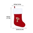 thumbnail image 3 of Taicans 18inch Christmas Stockings with Initials,Monogram Christmas Stockings Letter Red Velvet with White Super Soft Plush Cuff Embroidered Xmas Stockings Classic Personalized Stocking Decorations(), 3 of 3