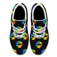 thumbnail image 2 of Unisex Fashion Rainbow Shoes, LGBT Sneakers for Men Women, Lightweight Breathable Running Walking Shoes White Size 11.5, 2 of 7