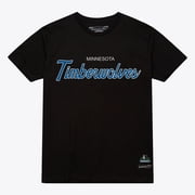 Men's Mitchell & Ness Black Minnesota Timberwolves Vintage Wordmark T-Shirt
