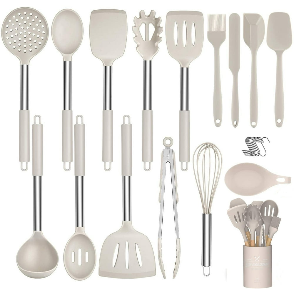 Silicone Cooking Utensil Set, HadinEEon 36pcs Silicone Cooking Kitchen