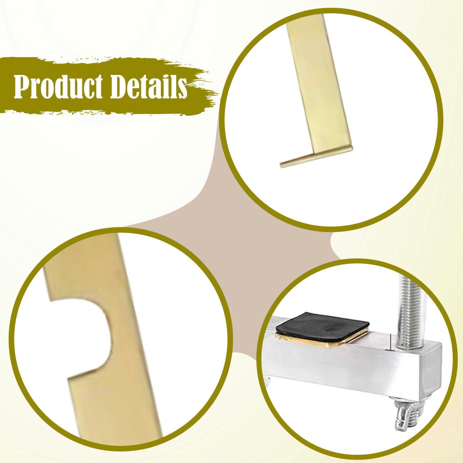 2 Pieces Violin Repair Clamp Luthier Tools Violin Making Gauge Adjustable Metal for 4/4 Violin Luthiers