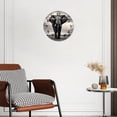thumbnail image 2 of 12 Inch Wall Clock Battery Operated Silent Clock Decorative for Office, Kitchen, Outdoor, Living Room，Elephant Cute Pattern, 2 of 4