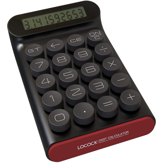 Calculadora de interruptor mecánico, portátil para oficina diaria y básica, pantalla LCD grande de 10 dígitos (rosa) Zhivalor CZBG-ZH33-1