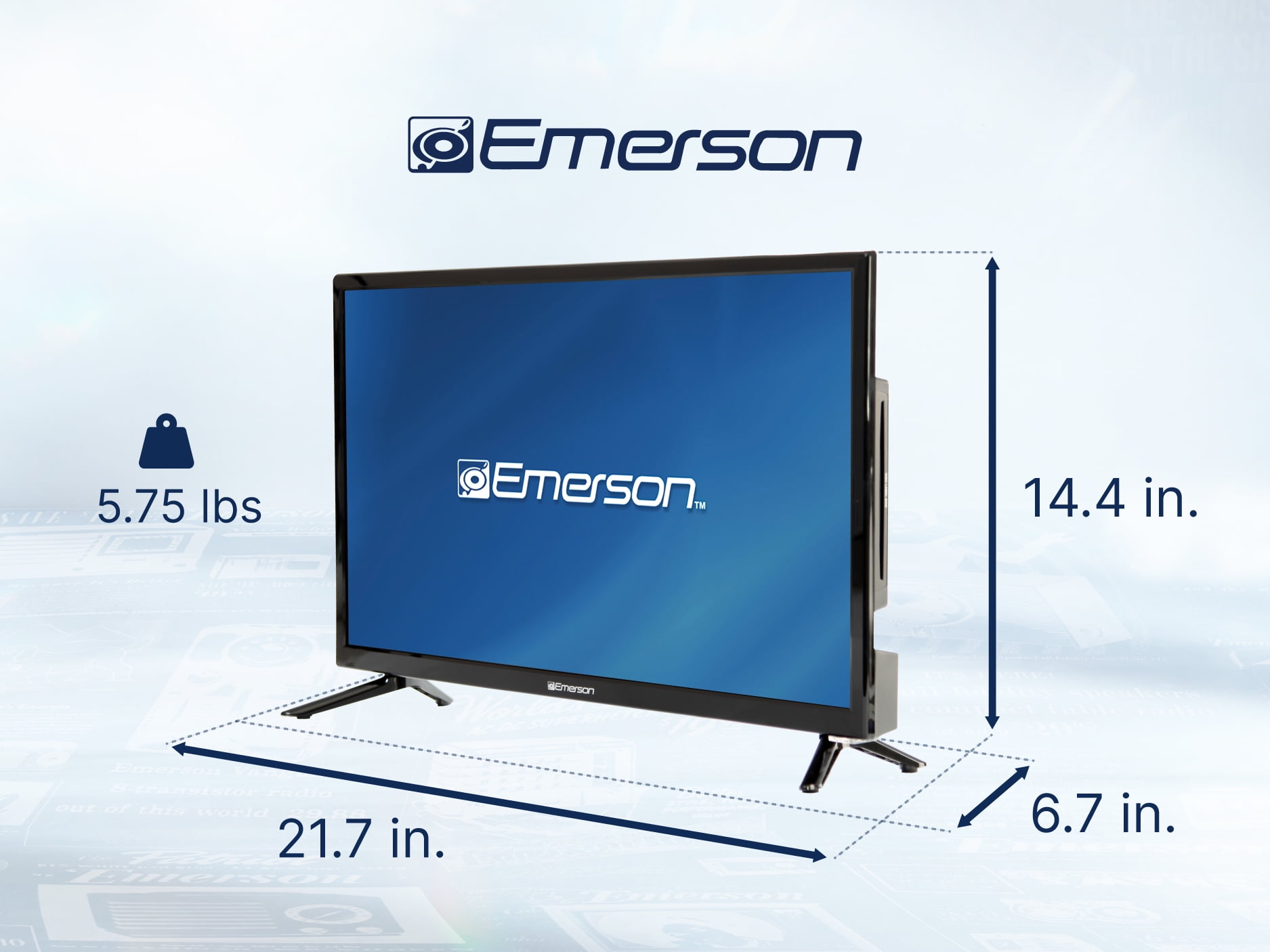 Emerson 24" 720p LED TV with DVD Player, ETD-2450