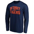 thumbnail image 2 of Men's Navy Detroit Tigers Father's Day #1 Dad Long Sleeve T-Shirt, 2 of 3