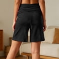 thumbnail image 5 of Gunia Plus Size Gym Shorts Women Lightweight Solid Blend Yoga Shorts Casual Fitness Womens Shorts Casual Black M, 5 of 5