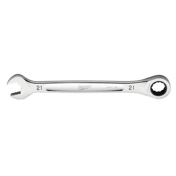 Milwaukee Tool 21MM Metric Ratcheting Combination Wrench, 12-Point, Steel, Chrome