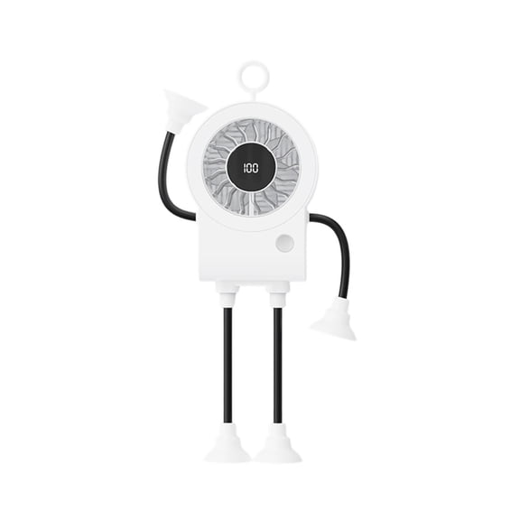 USB Suction Cup Fan, Portable Mini Fan with Digital Speed Display, 5 Adjustable Wind Speeds, Quiet Cooling Fan for Kitchen Office Bathroom Desk