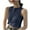 Blue, variant on Tank Tops for Women Summer Solid Color Crew Neck Basic Tight T Shirts Leisure Slim Fit Sleeveless Standard Straps Summer Shirts