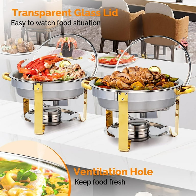 Catering Food Warmers, 9L Electric Chafing Dishes Serving Food Warmer with  Lids for Parties, Commercial Buffet Servers and Warmers for Keep Food