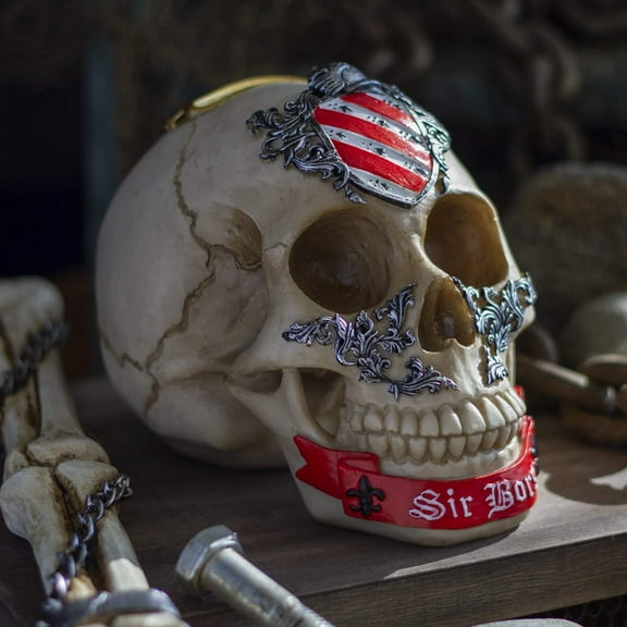 Ebros The Knights of The Round Table King Arthur Skulls Sir Bors Skull Figurine