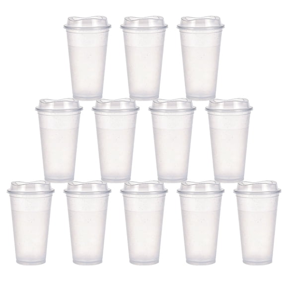 12-Pack 16oz Reusable Coffee Tumblers - BPA-Free PP Cups with Lids & Straws for Hot/Cold Drinks, Perfect for Party, Travel & Holiday Gifting