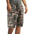 thumbnail image 2 of Men's Drawstring Elastic Waist Multi Pocket Lightweight Cotton Cargo Shorts (Camo, 34), 2 of 4