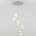 thumbnail image 5 of Artika Wavey 5-Light Integrated LED Pendant Light Fixture, Chrome Finish, 5 of 7