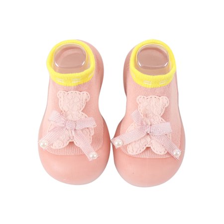 

Kesitin Infant Crib Shoe Rubber Sole Sock Slipper Prewalker Floor Slippers Breathable Lightweight First Walker Shoes Indoor Soft Soles Socks Pink 4.5C