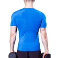 thumbnail image 3 of Men Compression Tops Short Sleeve Sports Fitness Quick Dry V-neck T-Shirt, 3 of 4