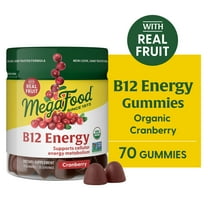 MegaFood Vitamin B12 Energy Gummies - Vegan Methyl B12 Vitamins - Cranberry - 35 Servings