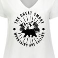 thumbnail image 4 of Inktastic The Great Smoky Mountains Are Calling Women's Plus Size V-Neck T-Shirt, 4 of 5