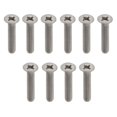 thumbnail image 1 of 10 piezas M3 x 10 mm 1/4 pulgadas tornillos de de plana grado 1 unidad para desalinización de shamjiam Tornillos de máquina de titanio M3, 1 of 8