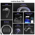 thumbnail image 2 of Auriculares realme Buds T310 Truly Wireless con batería ANC de 40 horas, 2 of 9