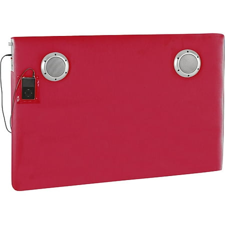 your zone loft collection speaker headboard, racy pink, full