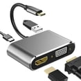thumbnail image 1 of Adaptador USB C Hub 4 en 1: VGA + HDMI + USB 3.0 + USB-C PD 4, 1 of 4