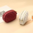 thumbnail image 3 of HLONK Coin Purse Dual Zippered Compartments Small Purse Versatile Change Purse with Textured Leather Design, 3 of 5