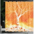 thumbnail image 4 of Ambesonne Orange Shower Curtain, Leafless Tree Autumn, 69"Wx84"L, Orange, 4 of 5