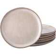 thumbnail image 1 of AmorArc Ceramic Dinner Plates Set of 6, 10.5 Inch Handmade Reactive Glaze Stoneware Plates, Rustic Shape Dinnerware Dish Set for Kitchen, Microwave & Dishwasher Safe, Scratch Resistant-Cappuccino, 1 of 8