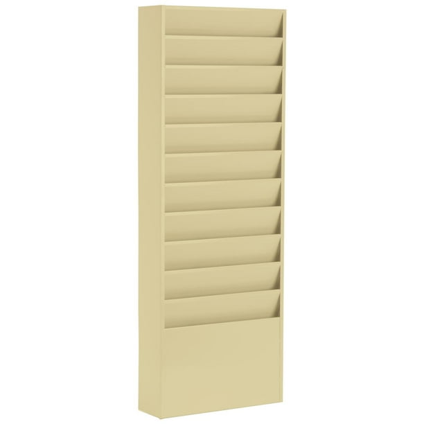 Hanging File Folder Rack With 11 Tiered Pockets Displays The Top Portion Of Each Office Filing For Wall Mount Tan Powder Coated Steel Jmff11tan Com - File Folder Wall Rack Hanging File Folder Rack With 11 Tiered Pockets Displays The Top Portion Of Each Office Filing For Wall Mount Tan Powder Coated Steel Jmff11tan Com - File Folder Wall Rack