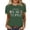 D387/Green, variant on Afdoent Womens T Shirts Fashion Casual Crew Neck Letter Printed Short Sleeve T Shirt Top Tee Shirts For Women Trendy